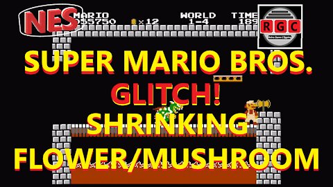 Super Mario Bros. - Glitch - Mushroom/Flower Shrink - Retro Game Clipping