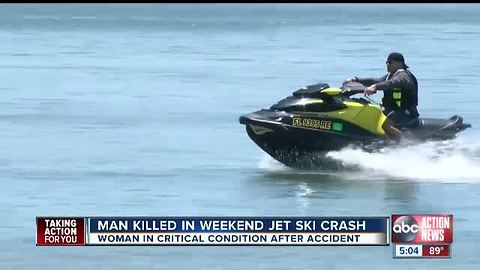 One jet-ski rider killed, another seriously injured in crash near Courtney Campbell Causeway