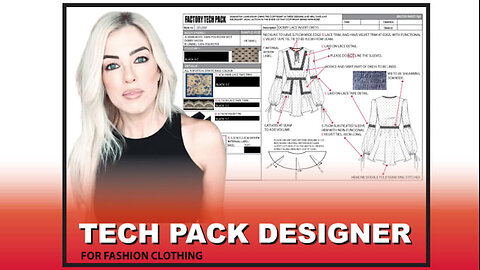I will create tech packs and technical flats for fashion clothing