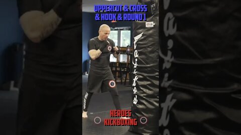 Heroes Training Center | Kickboxing "How To Double Up" Uppercut & Cross & Hook & Round 1 BH #Shorts