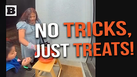 NO TRICKS, JUST TREATS! Children PUT THEIR OWN CANDY into Empty Bowl for Future Treaters