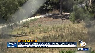 Neighbors concerned as brush takes over former golf course