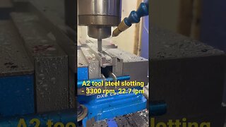 Slot milling A2 tool steel #machining #machinist #machineshop #machinery #machinework #cnc #milling