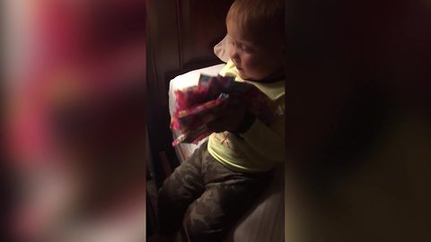 Toddler Boy Gets Pads As Birthday Present
