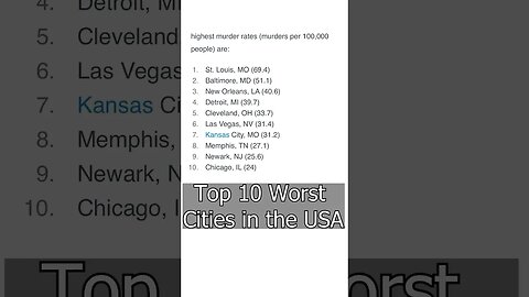 US Cities More Dangerous than Afghanistan