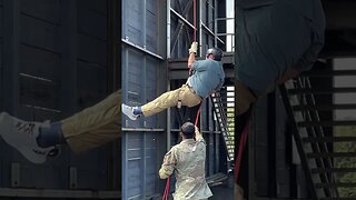 My Rappel from the tower at the Sabalauski Air Assault School