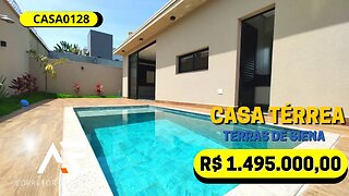 CASA0128 LINDA CASA TÉRREA NO TERRAS DE SIENA - ZONA SUL DE RIBEIRÃO #casaavenda