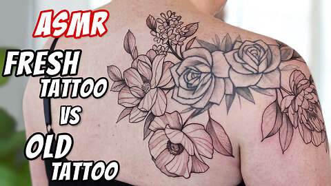 Don't REGRET Old Tatts! Get a FRESH Tattoo Add On!😵 ASMR | How to Tattoo Fine-Line Floral Time-Lapse