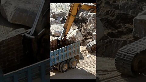 large rock on truck