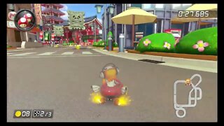 Mario Kart 8 Deluxe Time Trials - Tour Tokyo Blur (200cc) - 1:05.361