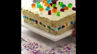 Tres Leches Cake with Mosaic Jelly