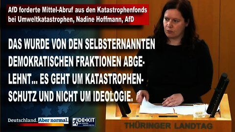 AfD forderte Mittelabruf aus den Katastrophenfonds bei Umweltkatastrophen, Nadine Hoffmann, AfD