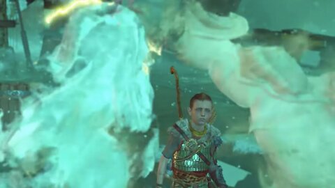Atreus Sees Kratos Attacking His Father Zeus | PS5, PS4 | God of War (2018) 4K Clips
