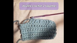 Learn to crochet 2 double crochet together