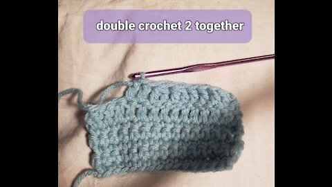Learn to crochet 2 double crochet together