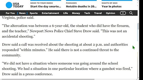 🟨 [爆炸新聞] 弗吉尼亞老師在課堂上被 6 歲學生開槍打傷