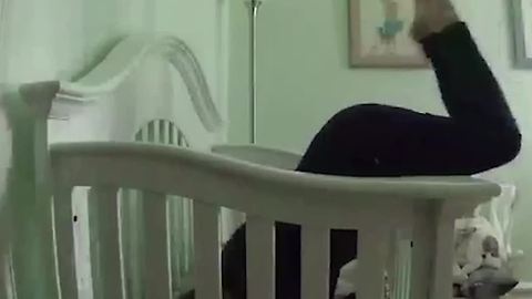 Pregnant Woman Falls Into A Crib While Laying A Girl Down For Nap