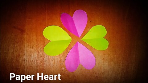How to cut a perfect paper heart || paper heart|| Origami Paper heart|| very easy way || eira's Tube