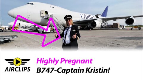 Mothership Boeing 747! Pregnant Captain Kristin piloting HEAVY Jumbo Jet Kenya to Liege! [AIRCLIPS]