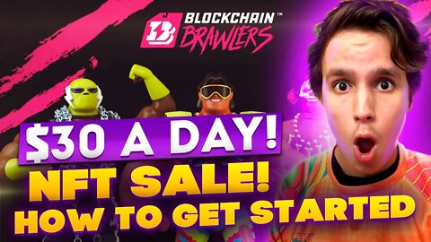 BLOCKCHAIN BRAWLERS - $30 A DAY!? PLAY TO EARN, NFT SALE, HOW TO GET STARTED, WAX BLOCKCHAIN GAMES