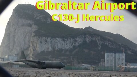 Hercules, Lockheed C130-J at Gibraltar Airport