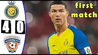 Cristiano Ronaldo FIRST MATCH Al Nassr vs Al Khalij 1 0 Highlights & All Goals