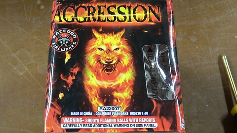 Aggression 25 shot 200g cake by Raccoon Fireworks