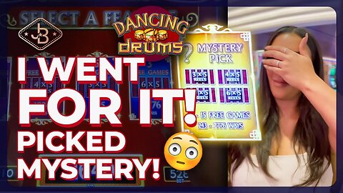 I Went For It! Dancing Drums Mystery Pick On The Slot Bonus! Guess What Happened?!?