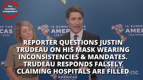 Watch: Reporter questions Justin Trudeau on his mask wearing inconsistencies & mandates.