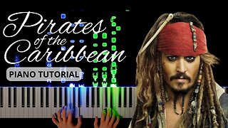 Pirates Of The Caribbean Piano Tutorial #piratesofthecaribbean #pianotutorial #learnpiano