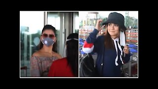 Urvashi Rautela and Avneet Kaur Snapped at the Airport | SpotboyE