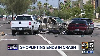 Police: Walmart shoplifting suspect steals car, causes 5-car crash in Scottsdale