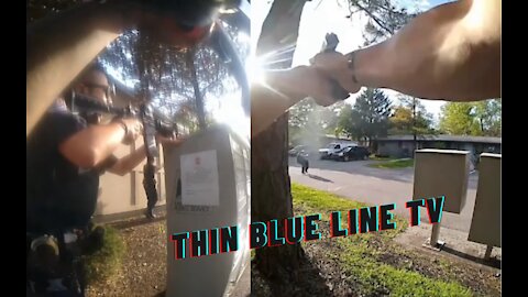 BODYCAMS: Suspect Raises Gun On Officers, Doesn't End Well For Him... Pink Mist...