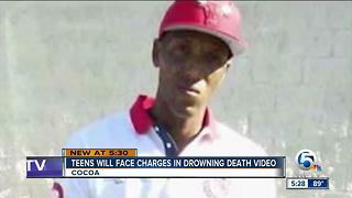 Teens will face charges in drowning death video