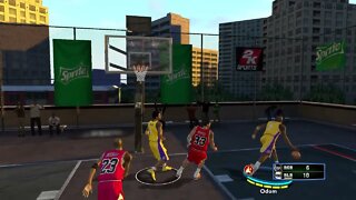 2 on 2: Michael Jordan and Scottie Pippen vs Kobe Bryant and Lamar Odom