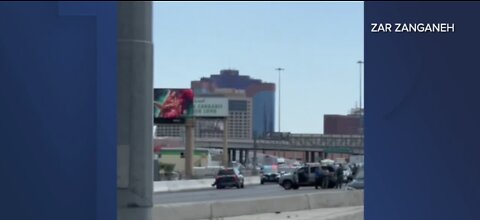 Suspect died from 'self-inflicted gunshot wound' after I-15 crash, Las Vegas police say