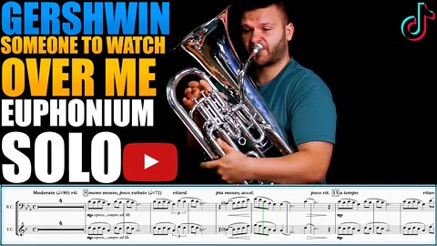 Gershwin "Someone to Watch Over Me." Euphonium Solo - Matonizz. Play Along!