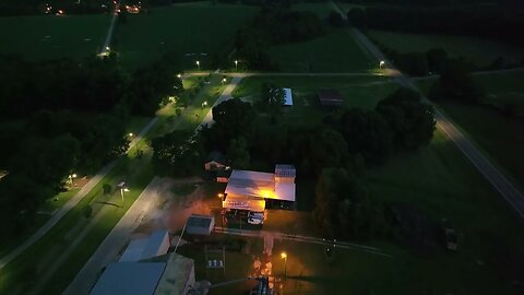 Mavic 3 Pro - Night Mode - Hickory Valley, TN Walkway