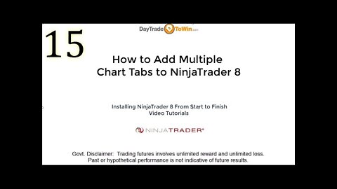 NInjaTrader 8 How To Add Multiple Tabs Video Tutorials Part 15