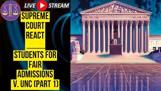 Oral Arguments in Students for Fair Admission v UNC (part 1)