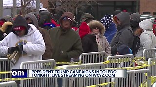 President Trump campaigns tonight in Toledo