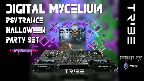 Digital Mycelium Psytrance Halloween party set performed in TribeXR by Wavebinder