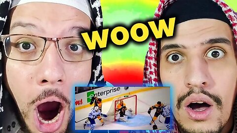 Arab Muslim Brothers React To the beauty of hockey the greatest game on the planet