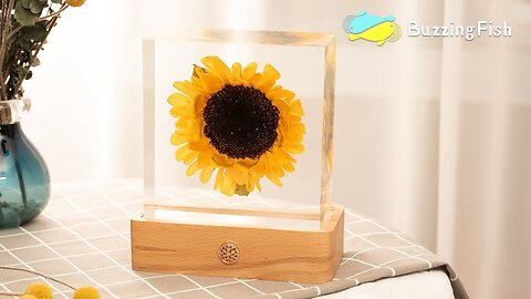 -- How To Preserve a Full Sunflower in Resin_ Resin Night Lamp -- - Resin Art