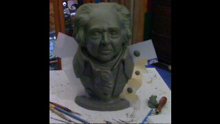 Sculpting a Bust of John Adams