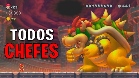 New Super Mario Bros U - Todos Chefes (1080p 60fps)