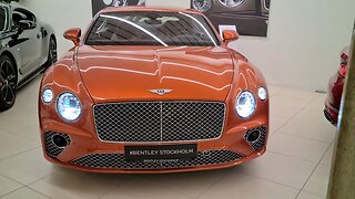 Orange Flame Bentley Continental GT W12 at Bentley Stockholm Stunning! [8k]