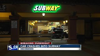 Driver crashes into Escondido Subway