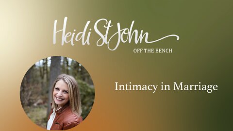 Intimacy in Marriage