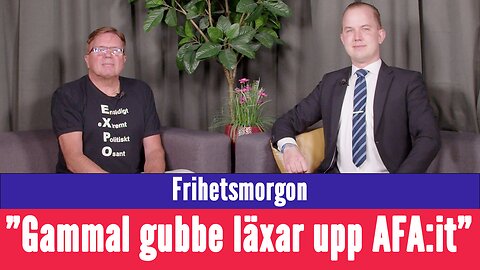 Frihetsmorgon - "Äldre svensk gubbe läxar vänsterextremist som vandaliserar valaffischer"